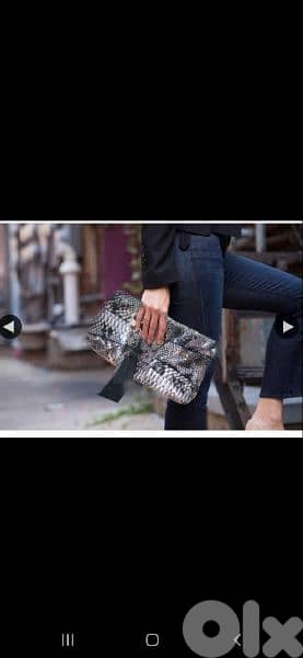 clutch bag snake skin medium size 2