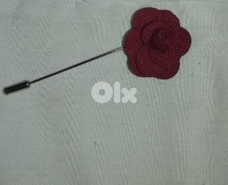 men pin flower wine colour velvet 4