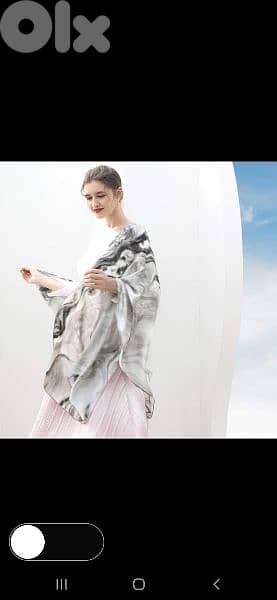 scarf grey white black linen 70*17cm 3