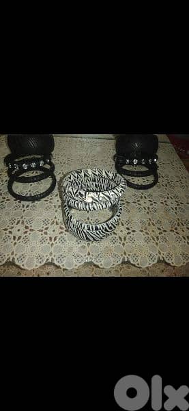 bracelet set of 4 bracelets 2 pattern with strass 7