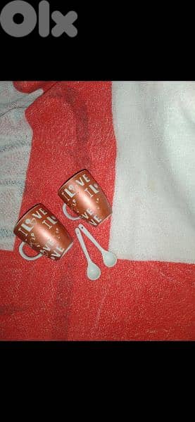 gift set 4pcs 2 mugs & 2 spoons 6