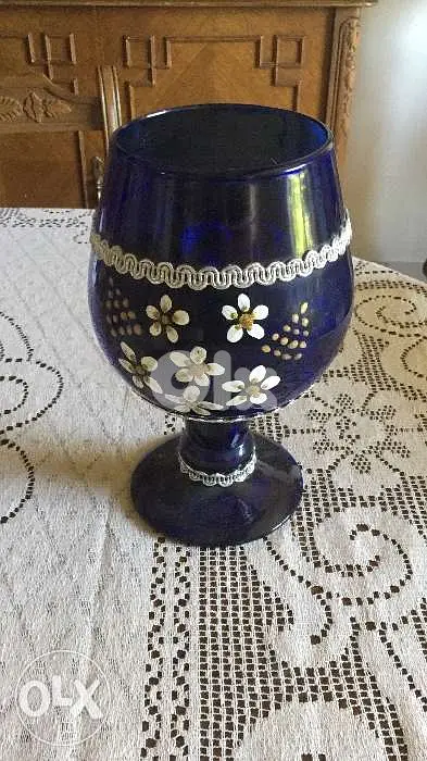 Vase en verre teinté
