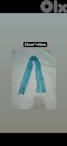 scarf blue with silver scarf 1