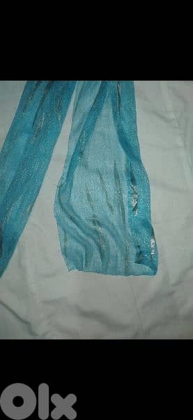 scarf blue with silver scarf 3