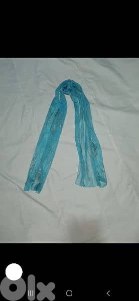 scarf blue with silver scarf 4