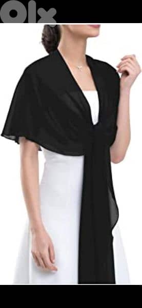 black mousline scarf fi seda 50cm* 170cm. w fi ma3 kharaz 45*200cm 6