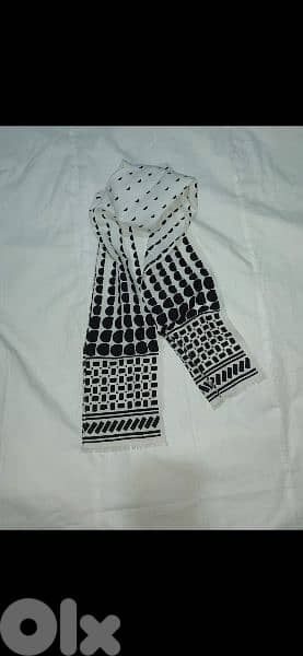 scarf white polka dot scarf  15*130cm 2