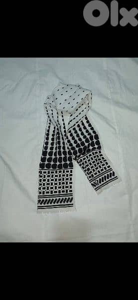 scarf white polka dot scarf  15*130cm 3