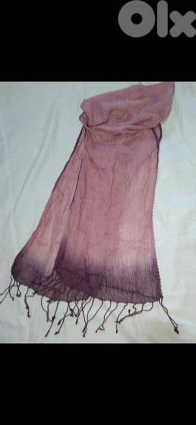 pink ombre scarf 40*170cm 1