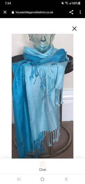scarf blue ombre scarf  65*175cm 1