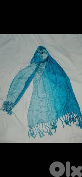 scarf blue ombre scarf  65*175cm 3