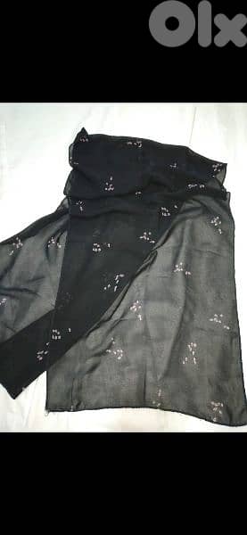 black florel pink scarf 40*160cm 1