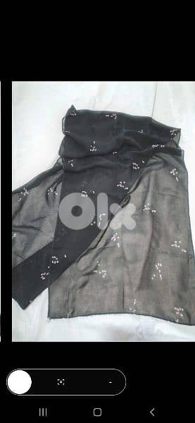 black florel pink scarf 40*160cm 2