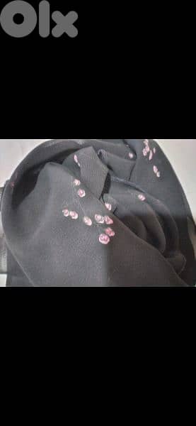 black florel pink scarf 40*160cm 7