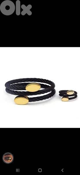 bracelet set bracelet and ring twisted 4