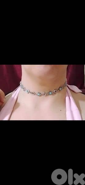 necklace set necklace & bracelet blue stone 2