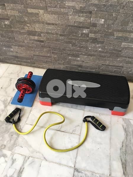 stepper and abs wheel and rubber band like new 0