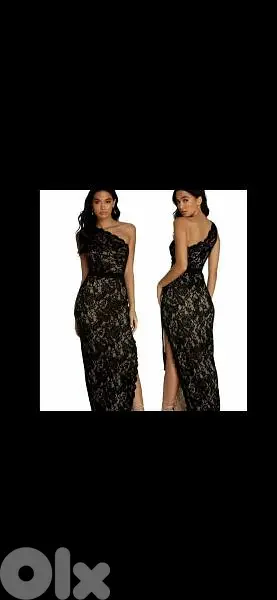 black lace dress one shoulder s to xxxL