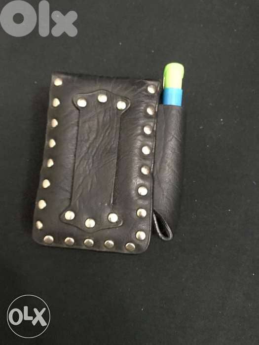 Pure leather hand made black cigarette holder 2