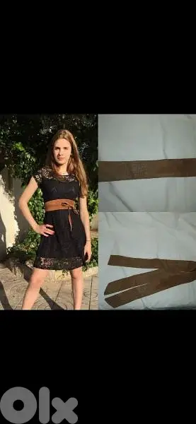 belt brown suede chemoie high quality
