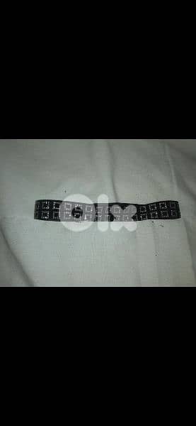 necklace choker black with strass suede 1