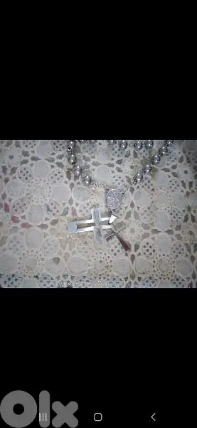 necklace rosary masbaha stainless steel 2 cross