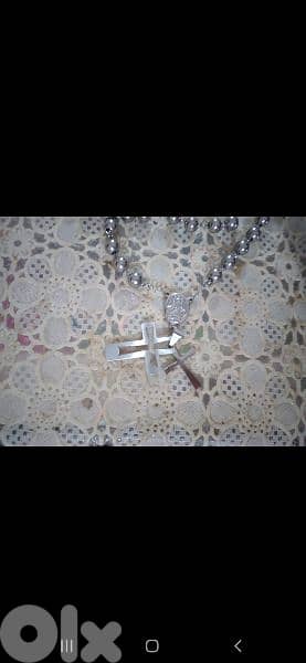necklace rosary masbaha stainless steel 2 cross 0