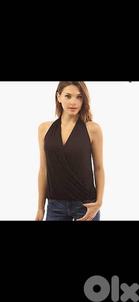 top halter neck lycra bas aswad s to xxL terke 1