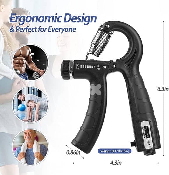Hand grip adjustable 5 to 60kg 1