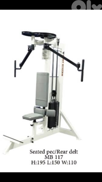 seated pec rear delt machine like new 70/443573 RODGE 0
