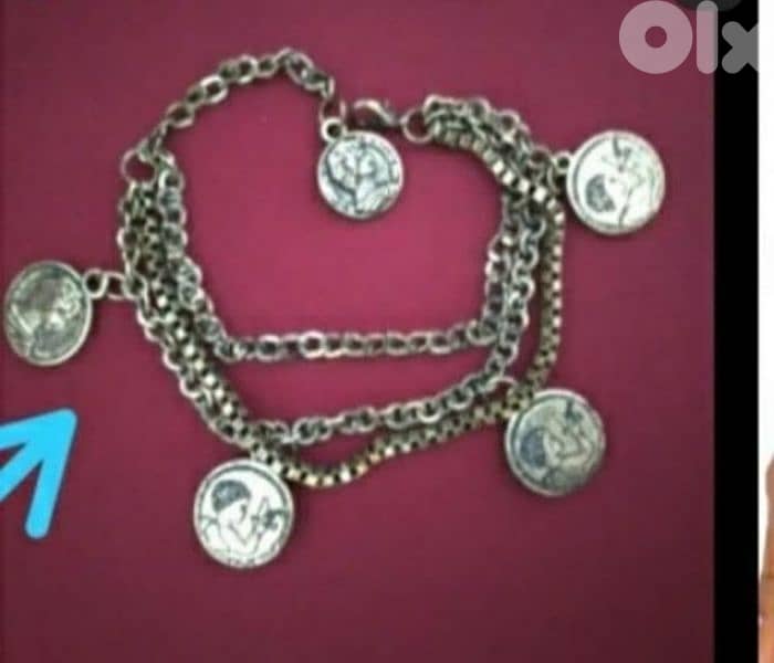 anklet vintage coins copper 1