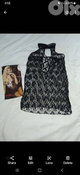 Amis abbe 3alye aswad dentelles lycra s to xxL 1