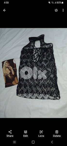 Amis abbe 3alye aswad dentelles lycra s to xxL 3