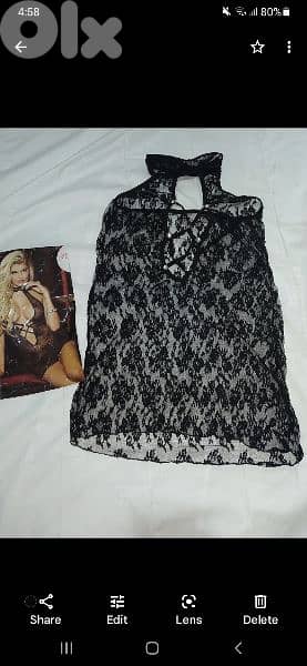Amis abbe 3alye aswad dentelles lycra s to xxL 6