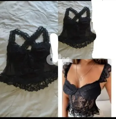 corsset black laces trim s to xxL