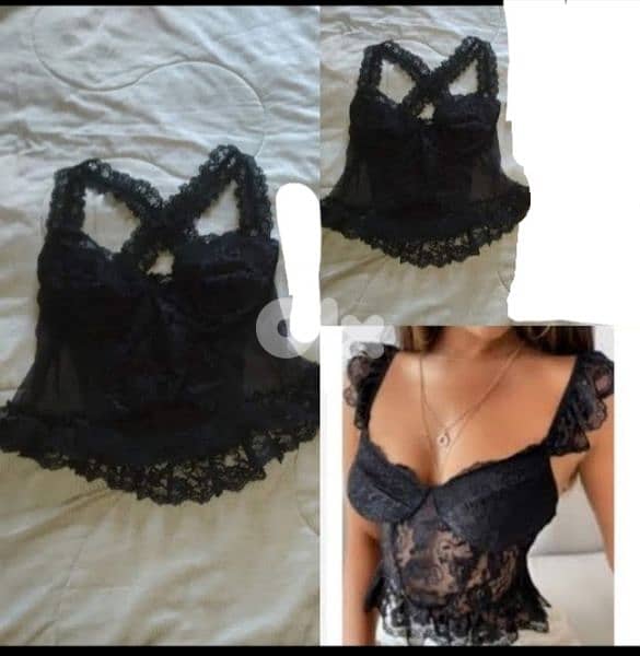 corsset black laces trim s to xxL 0