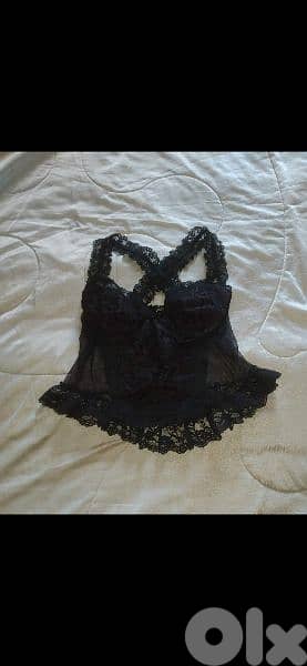corsset black laces trim s to xxL 2