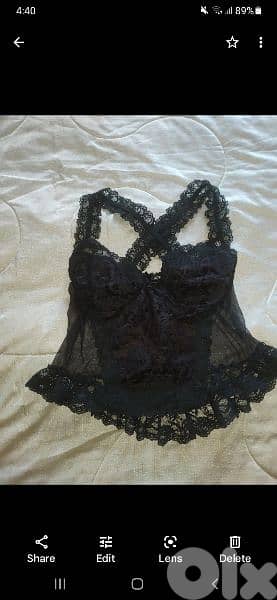 corsset black laces trim s to xxL 3