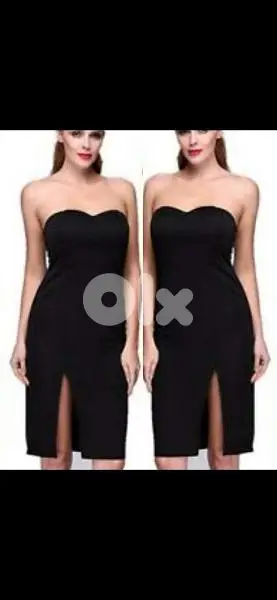 dress black satin dress strapless s to xL