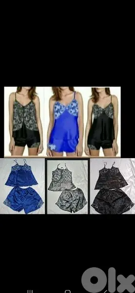 pyjama satin 3 colours m to xxL