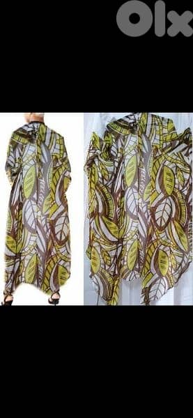 lon asfar m3ara2 kimono mousline s to xxxxL 3