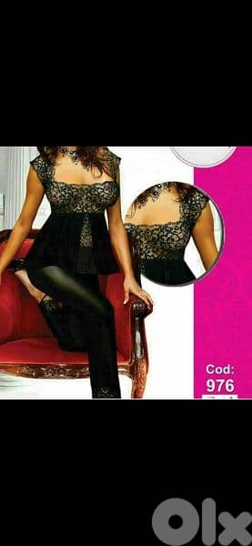 pyjamas black ma3 dentelles s to xxL 1