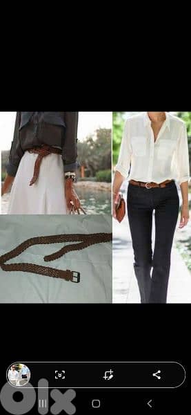 belt braided  belt brown 0
