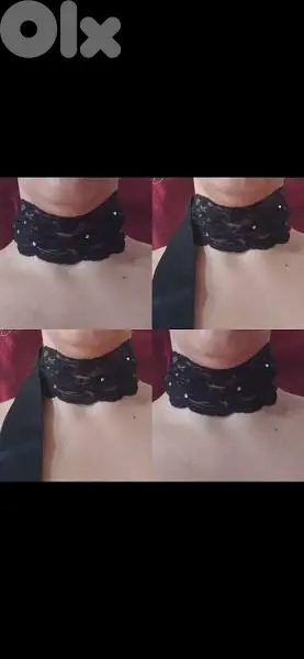 necklace lace and satin la senza choker lace