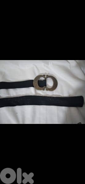 belt copper buckle black with gold 1