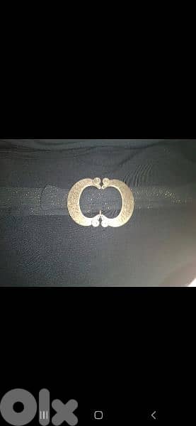 belt copper buckle black with gold 2