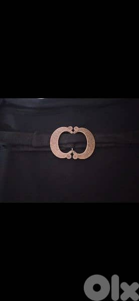 belt copper buckle black with gold 3