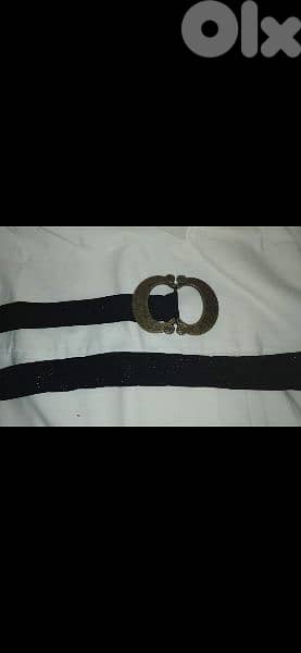 belt copper buckle black with gold 5