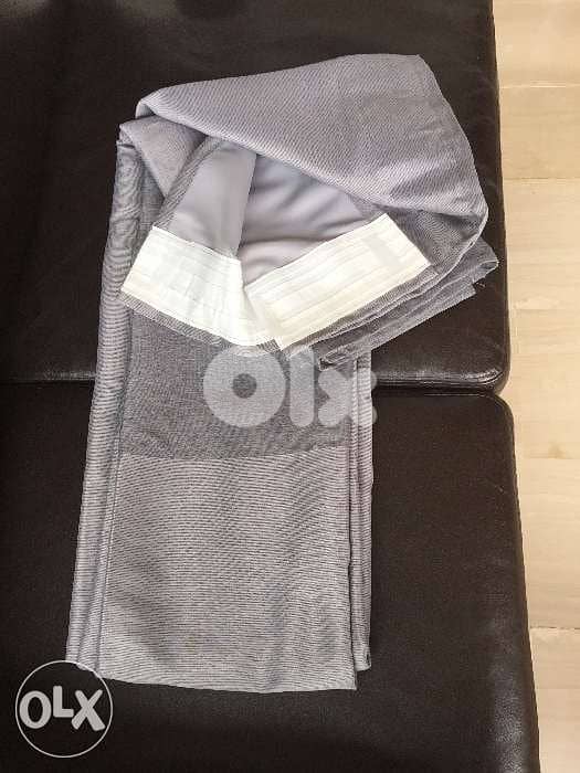 300x300 cm Blackout curtains color light grey Ready to use 1