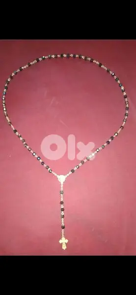 مسبحه حجر اسود بيماوج مع ذهبي